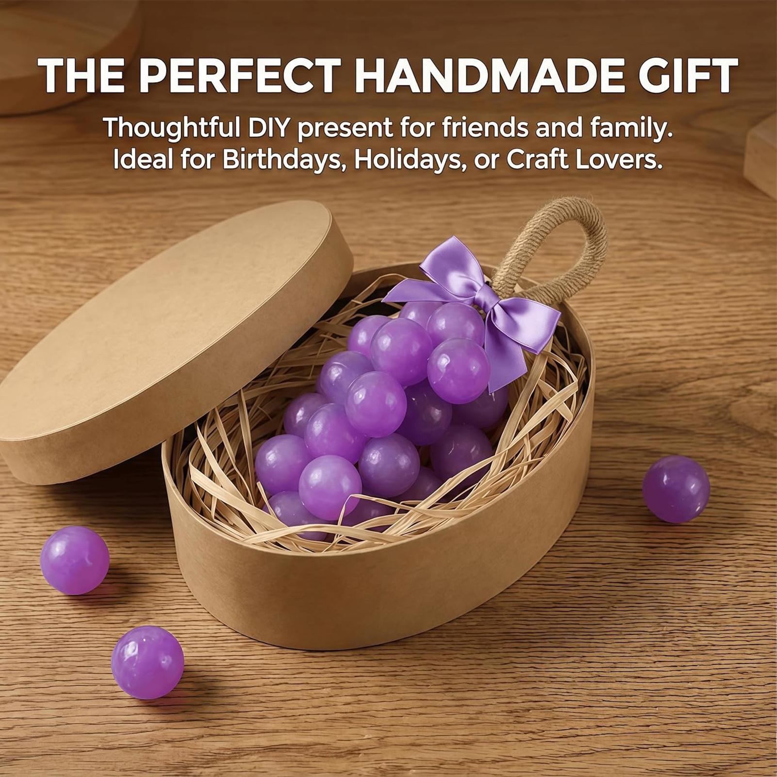 Soap Making Diy Kit - แม่พิมพ์สบู่รูปองุ่น แบบถอดออกง่าย เกรดอาหาร พร้อมเชือกป่าน ชุดทำสบู่ DIY